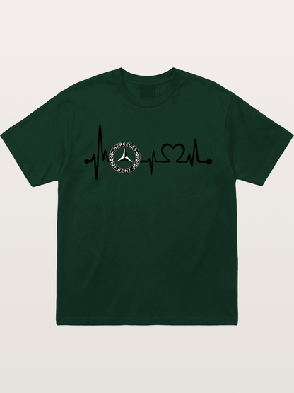 Mercedes Heartbeat Logo Art Gildan T-shirt