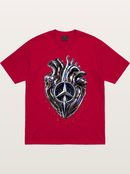 Mercedes Cyborg Heart Print Gildan T-shirt