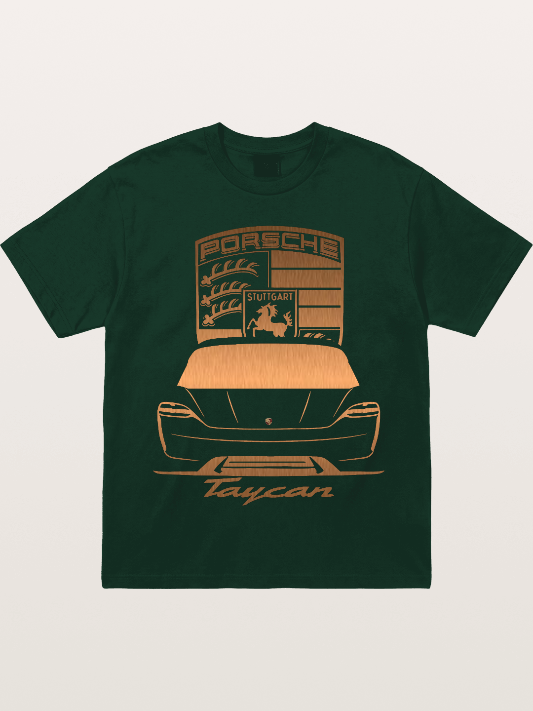 Porsche Taycan Copper Line Art Gildan T-shirt