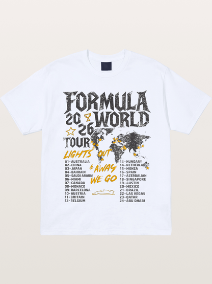 2026 F1 World Tour Poster Gildan T-shirt