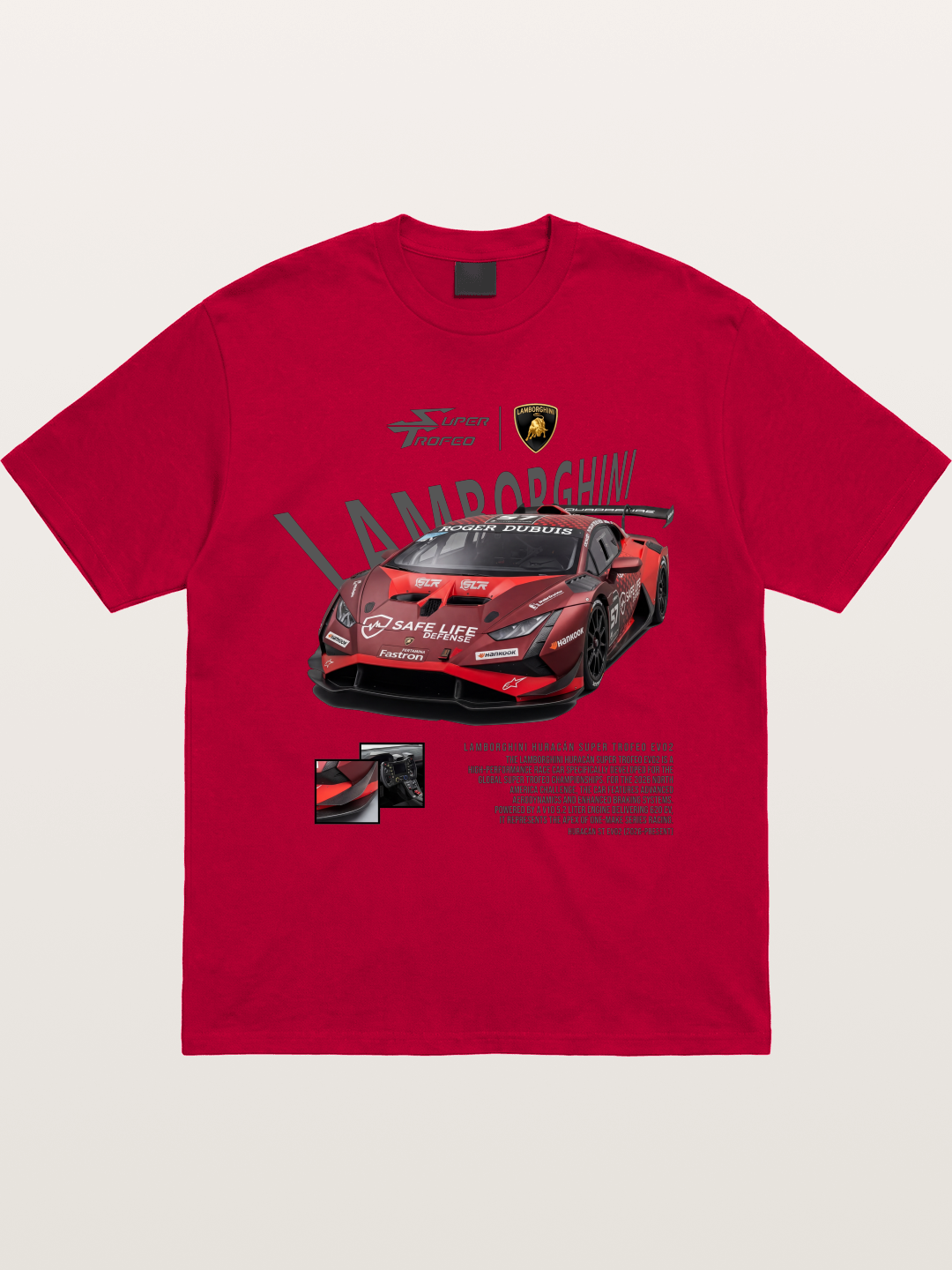 Lamborghini Huracan Red Super Trofeo Gildan T-shirt