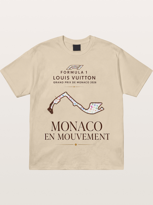 LV x F1 Monaco Track Art Gildan T-shirt