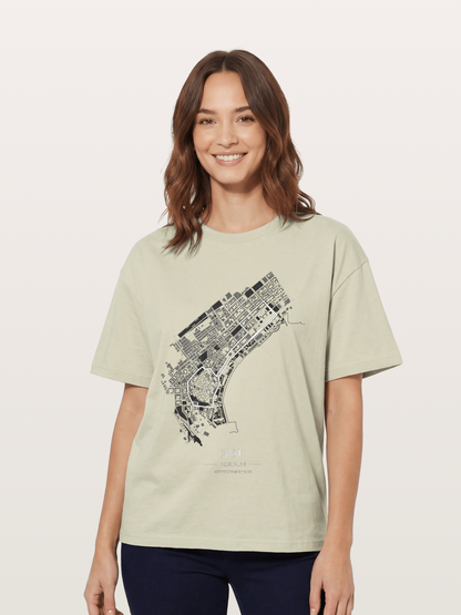 Baku City Circuit F1 Map Cotton T-shirt