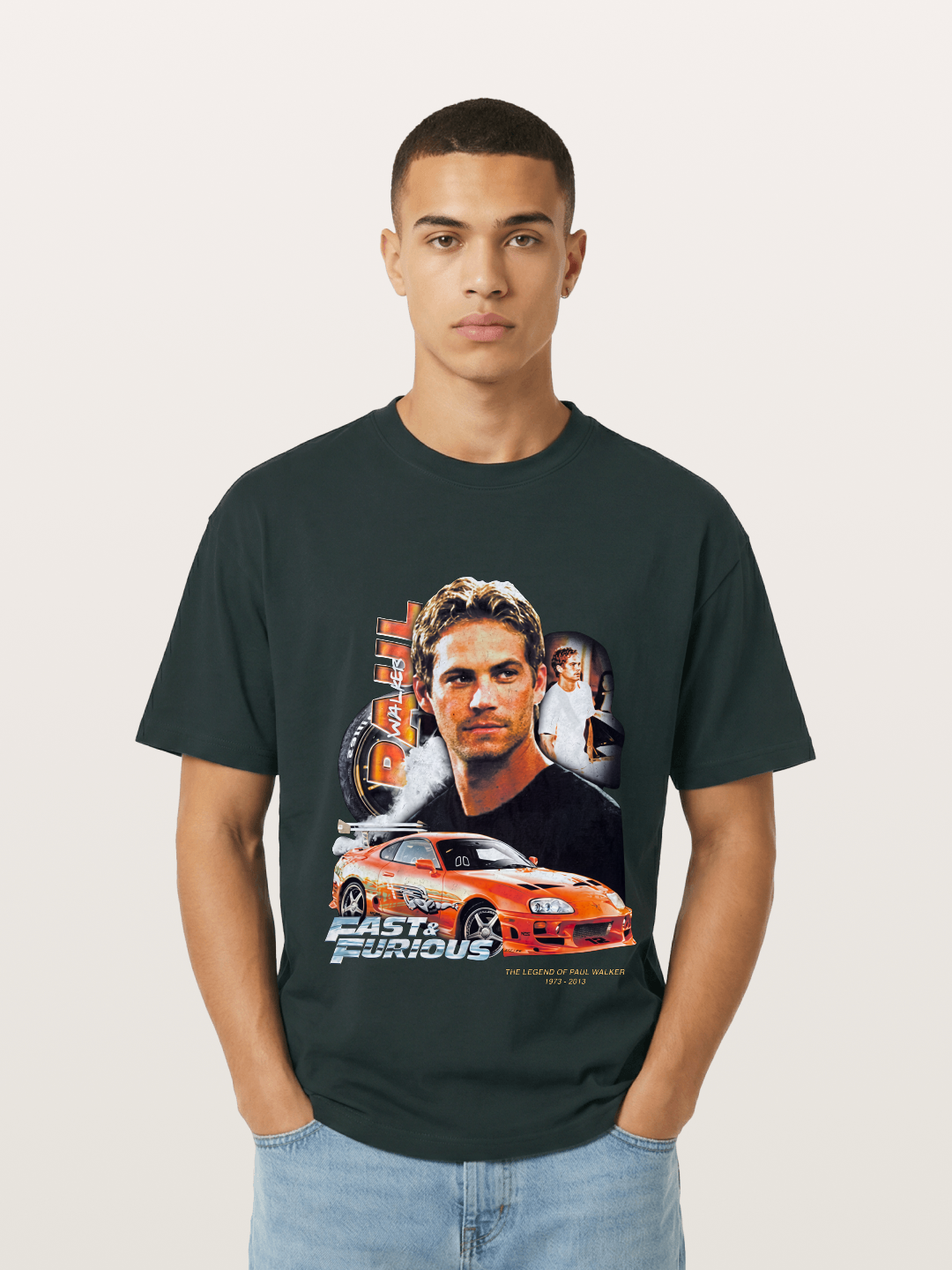 Orange Supra Fast & Furious Gildan T-shirt