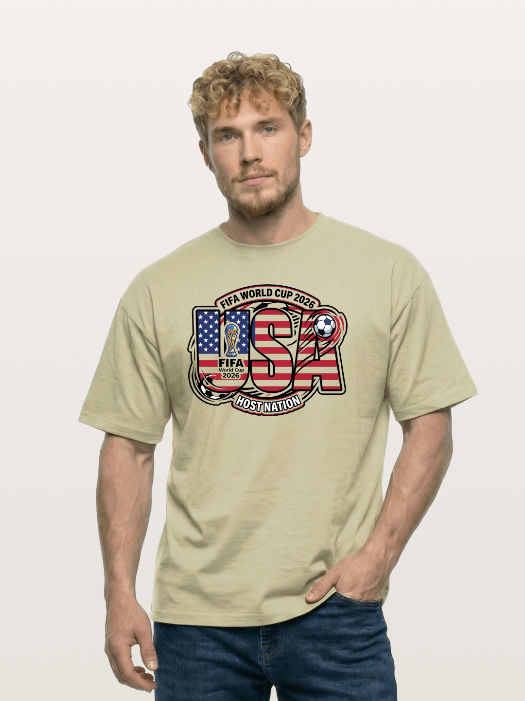 USA 2026 World Cup Typography Cotton T-shirt