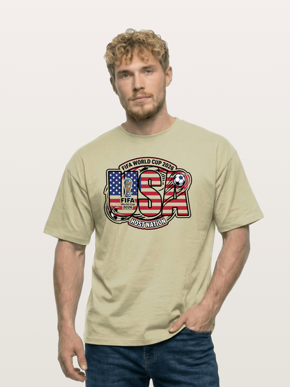 USA 2026 World Cup Typography Cotton T-shirt