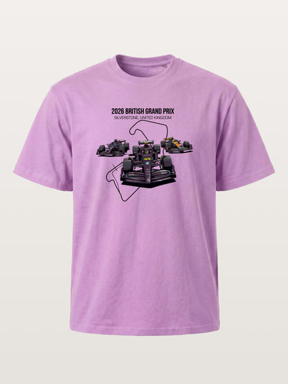 F1 Cars Silverstone Track Overlay Gildan T-shirt