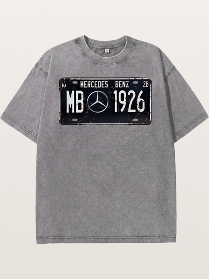 Commemorative license plate Washed T-shirt