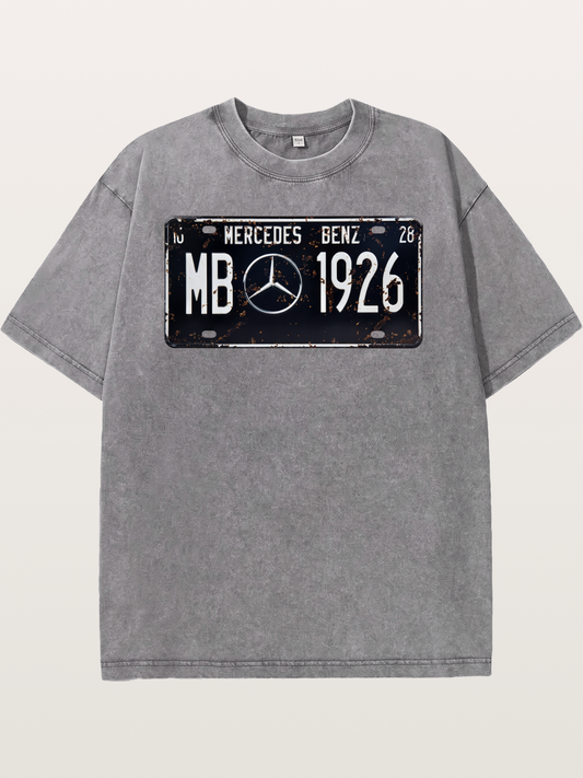 Commemorative license plate Washed T-shirt