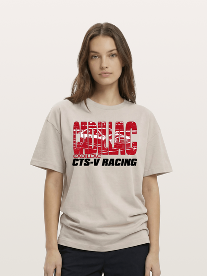 Cadillac CTS-V Racing Typography Cotton T-shirt