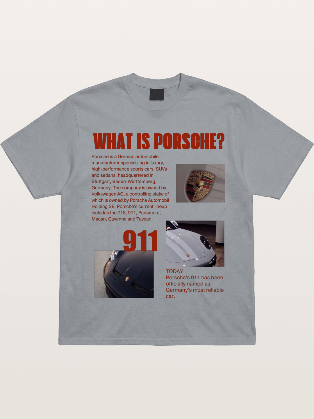 Porsche 911 Information Layout Gildan T-shirt