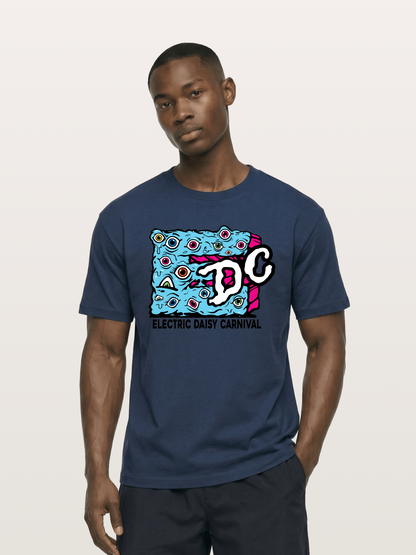 EDC Trippy Eye Daisy Print Cotton T-shirt