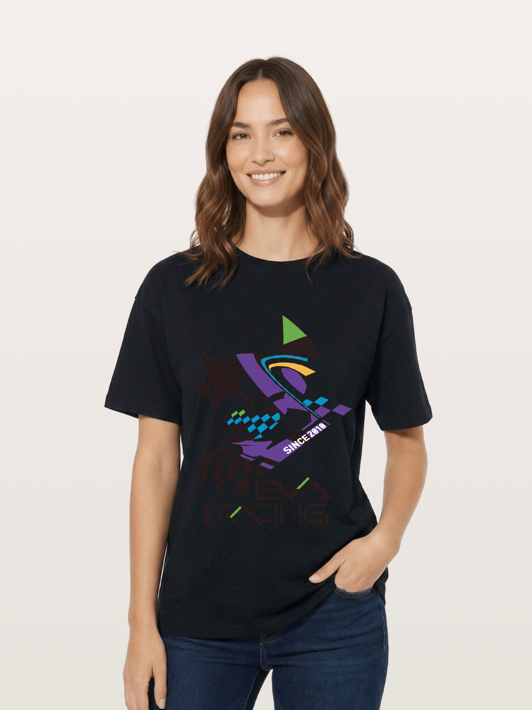Eva Racing Checkered Flag Cotton T-shirt