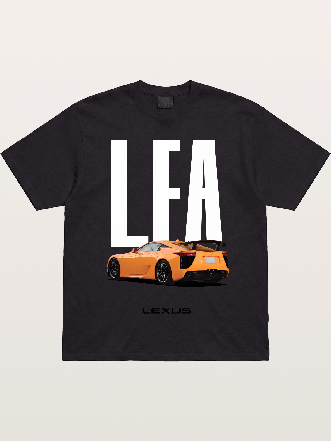 Orange Lexus LFA Rear Print Gildan T-shirt