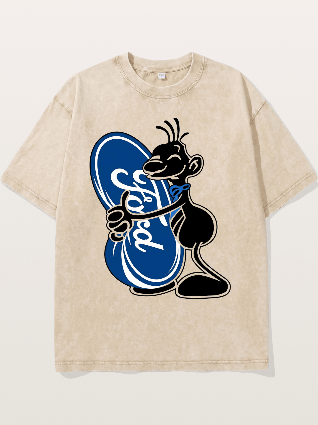 Cartoon Hugging Ford Logo Washed T-shirt