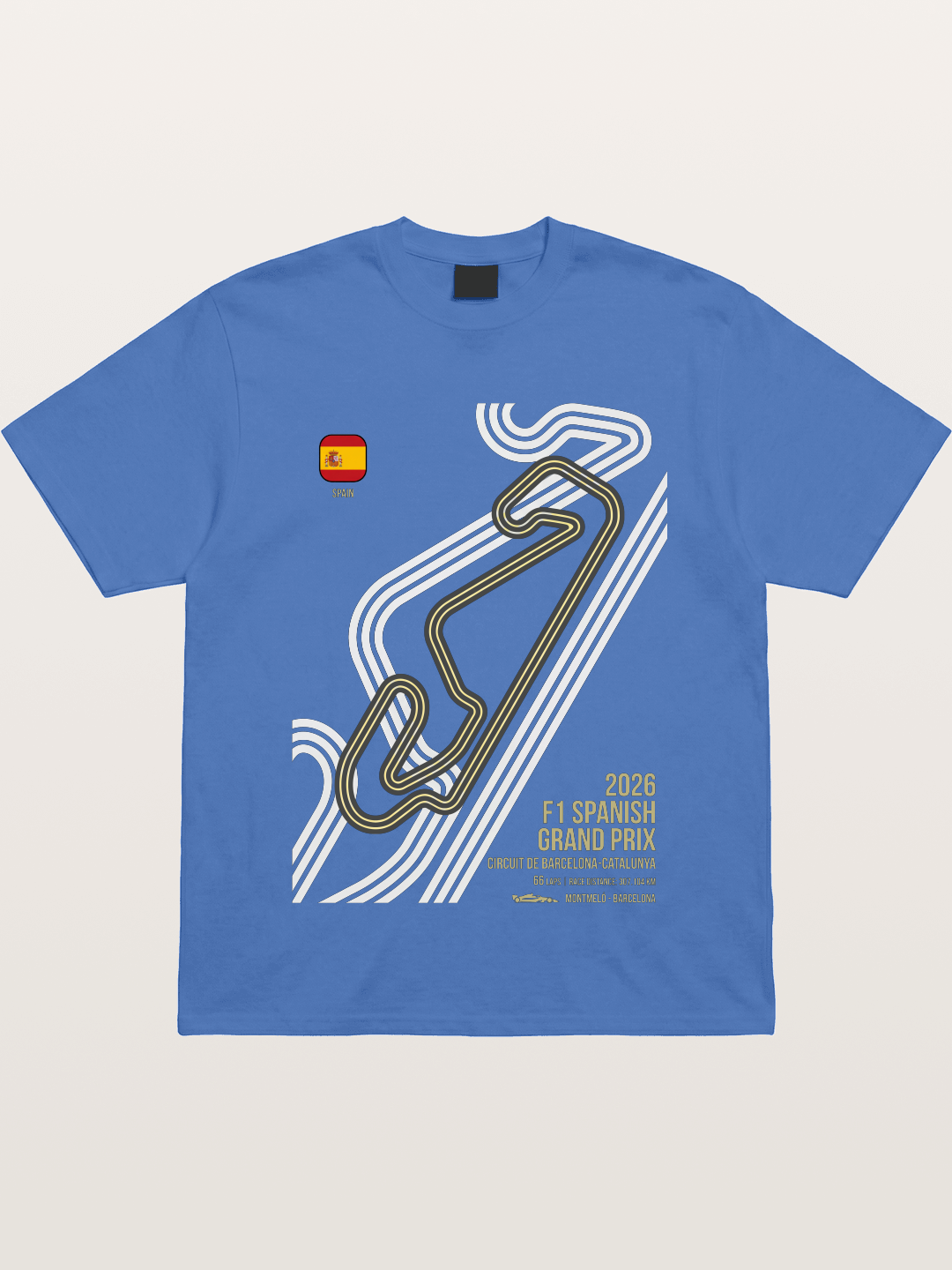 Spanish F1 Catalunya Circuit Layout Gildan T-shirt