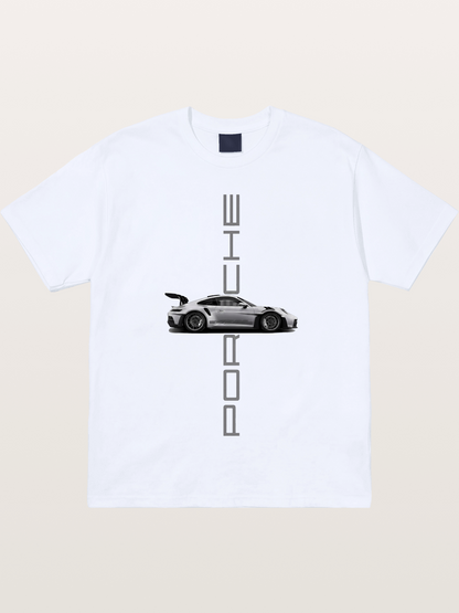 Porsche 911 Vertical Text Design Gildan T-shirt