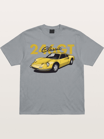 Ferrari 246 GT Classic Yellow Gildan T-shirt