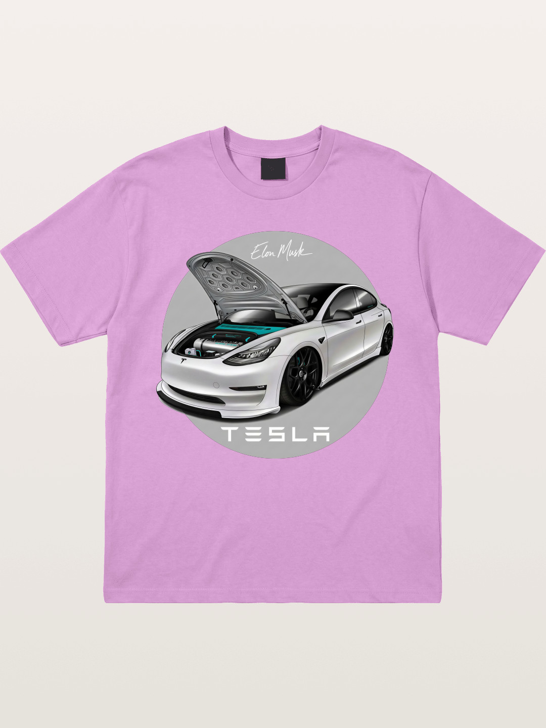 Tesla Model 3 Elon Musk Art Gildan T-shirt