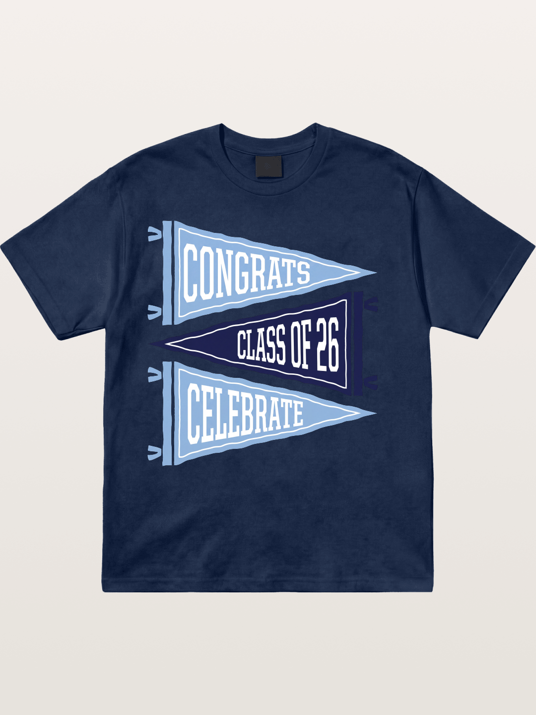 lass Of 26 Graduation Pennant Set Cotton T-shirt