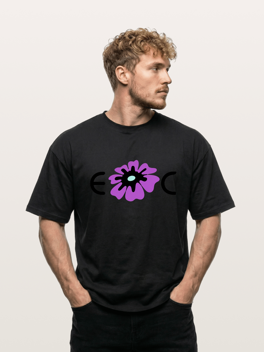 Purple EDC Daisy Silhouette Gildan T-shirt