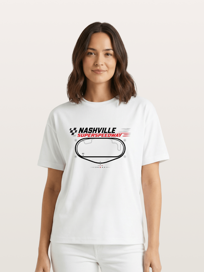 Nashville Superspeedway Oval Layout Gildan T-shirt