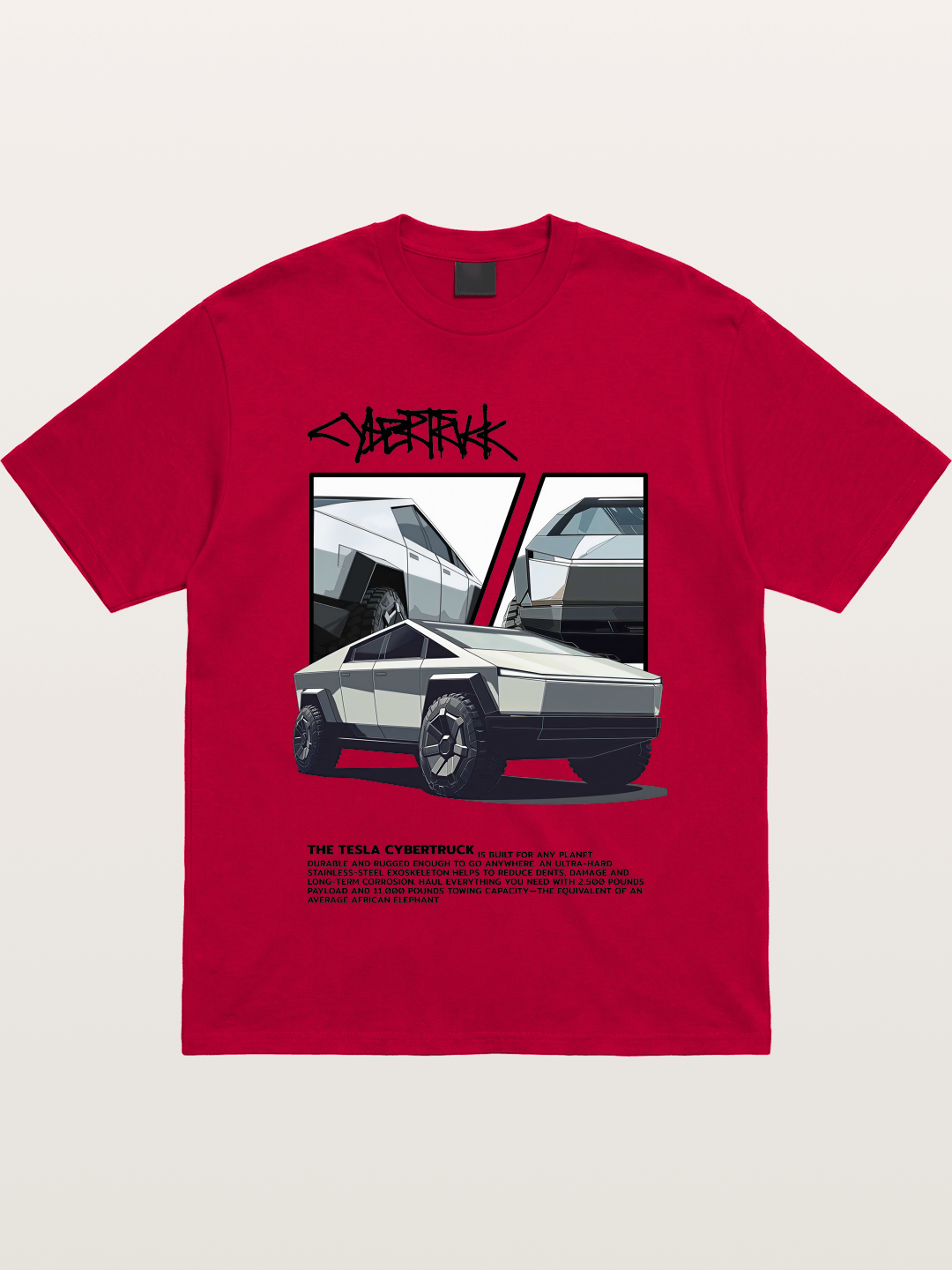 Tesla Cybertruck Poster Gildan T-shirt
