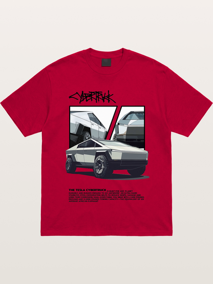 Tesla Cybertruck Poster Gildan T-shirt
