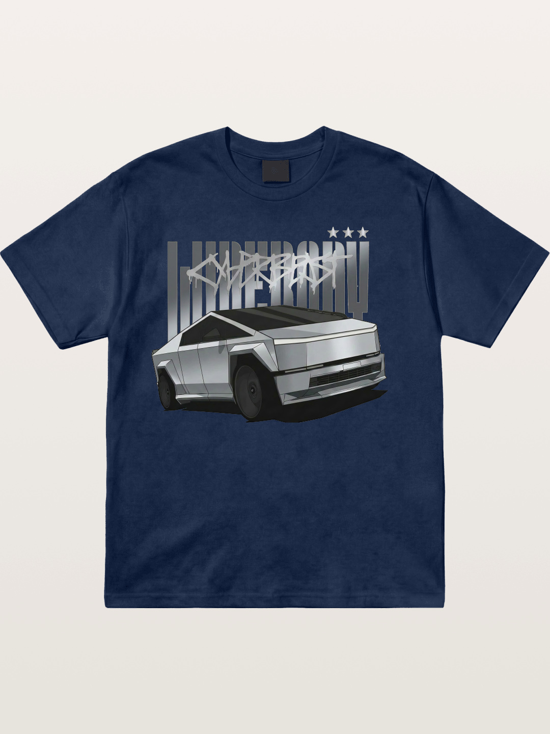 Cybertruck Graffiti Typography Cotton T-shirt