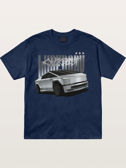 Cybertruck Graffiti Typography Cotton T-shirt