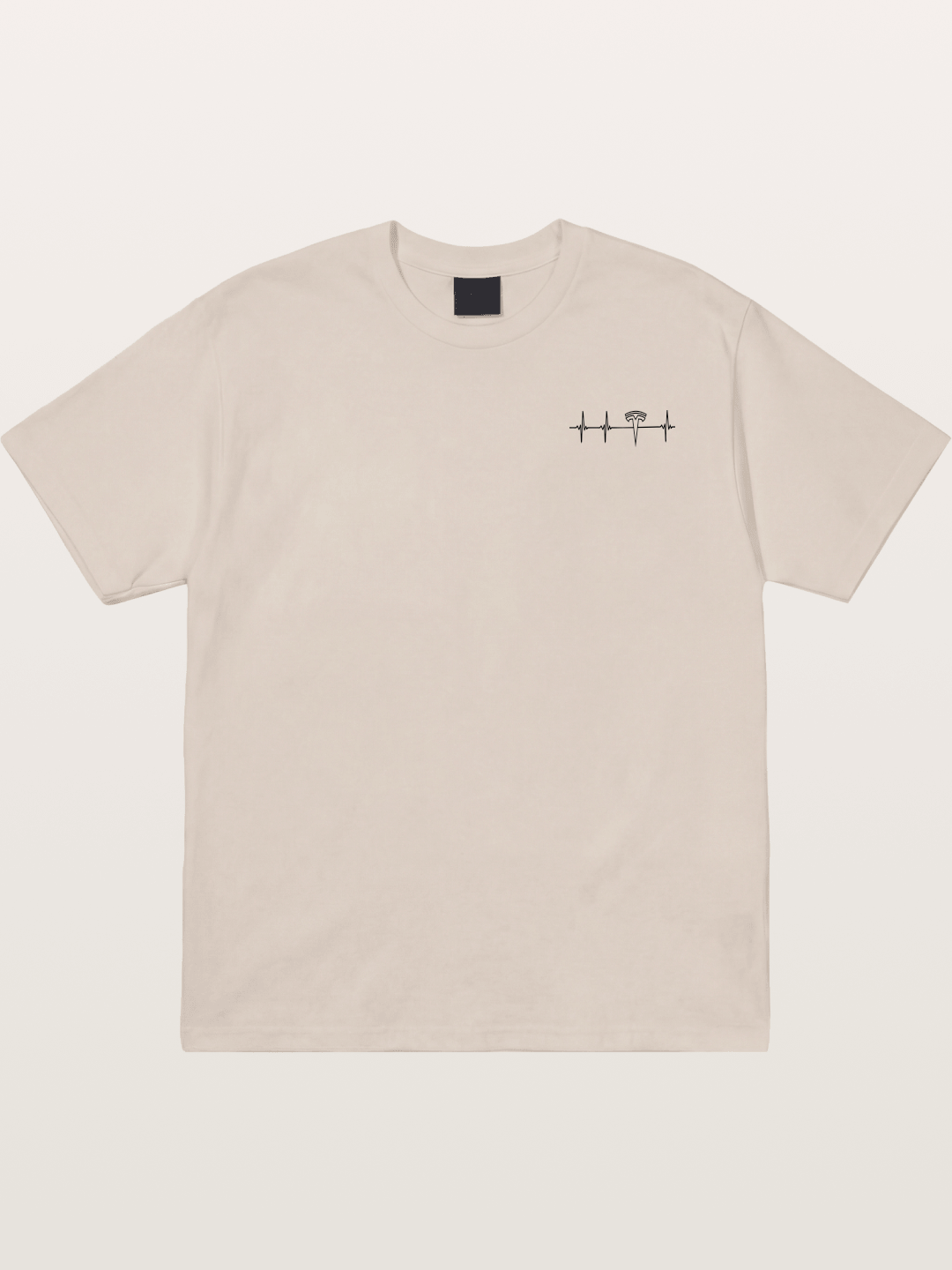 Tesla Logo Heartbeat Sticker Cotton T-shirt