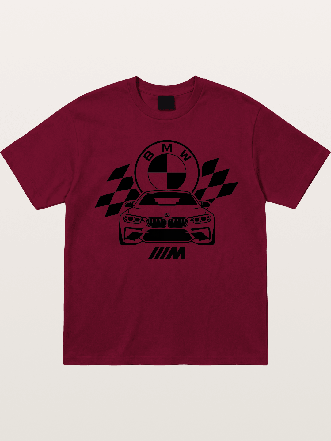 BMW M Series Checkered Flag Print Gildan T-shirt