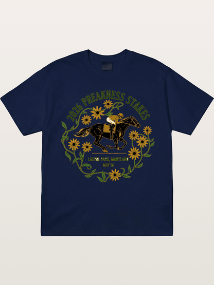 Preakness Stakes Laurel Wreath Badge Gildan T-shirt
