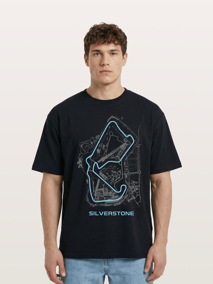 Silverstone F1 Circuit Map Cotton T-shirt