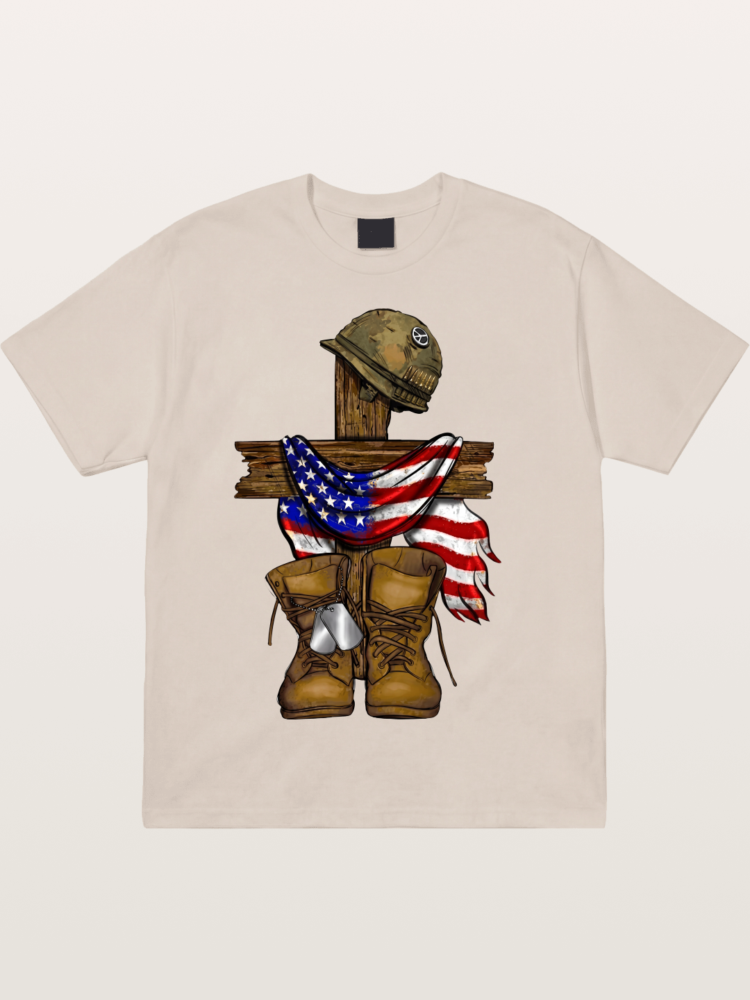 Military Cross Memorial Tribute Design Cotton T-shirt