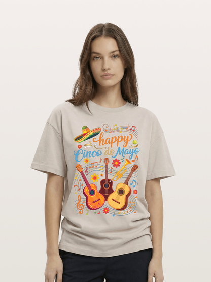Mexican Guitar Trumpet Notes Cotton T-shirt