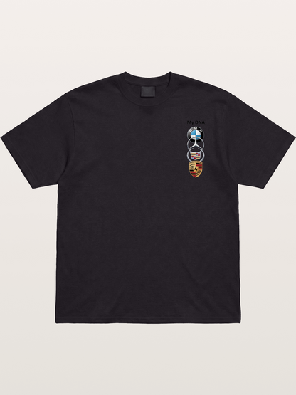 Luxury Car Logos Stack Art Cotton T-shirt