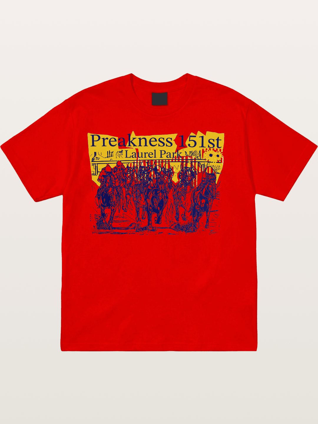 Preakness 151 Sketch Racing Art Cotton T-shirt