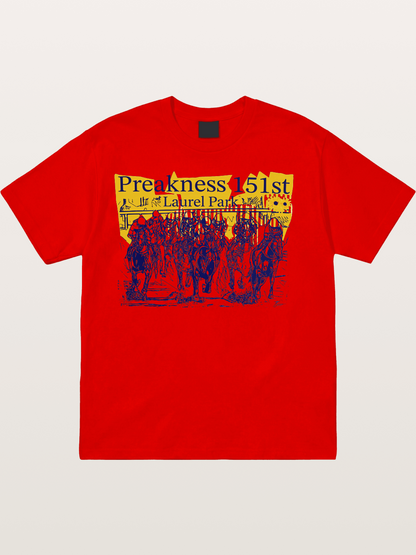 Preakness 151 Sketch Racing Art Cotton T-shirt