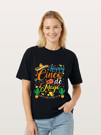 Cinco de Mayo Colorful Festival Design Gildan T-shirt