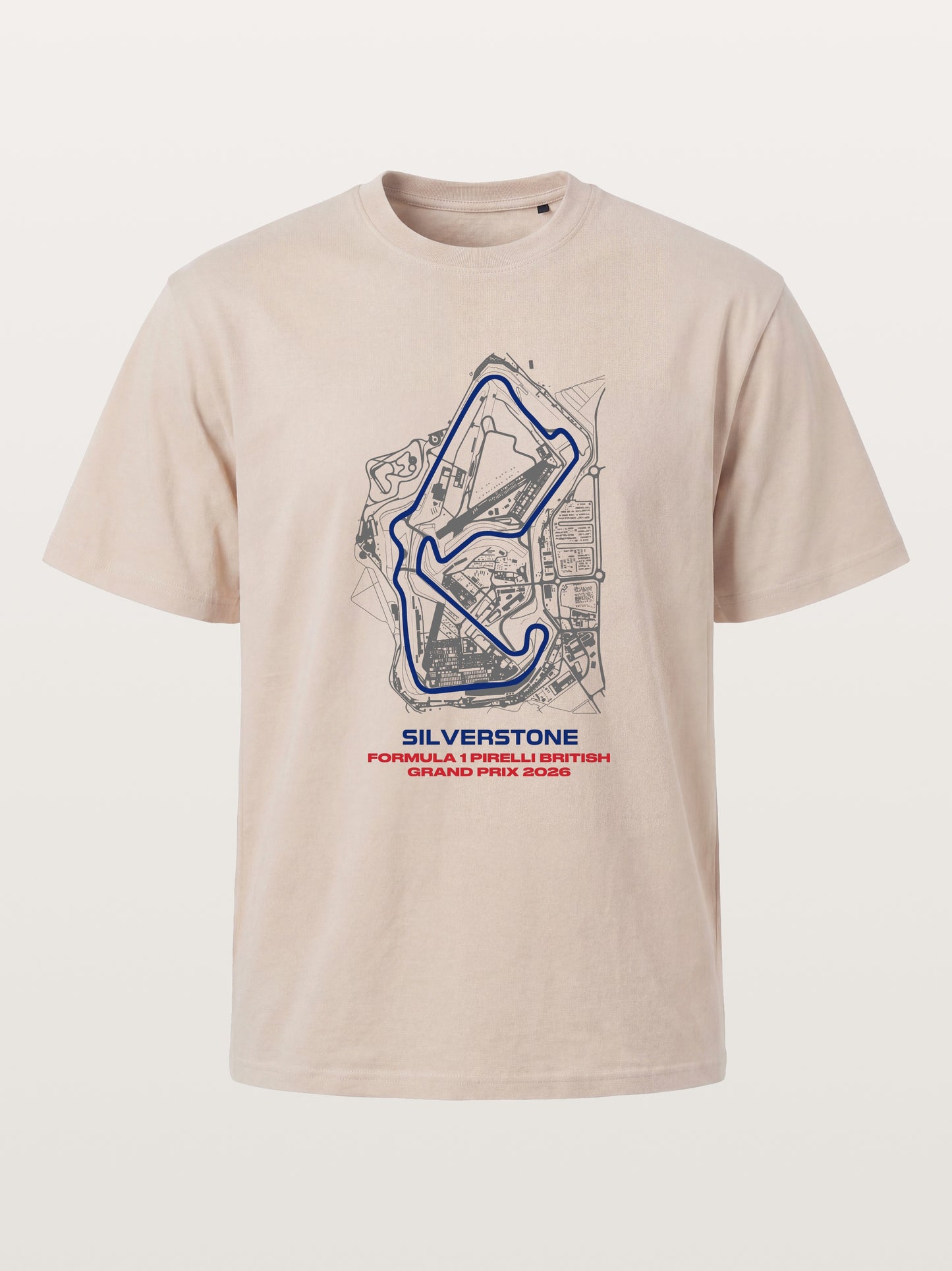 Silverstone Circuit Blueprint Layout Cotton T-shirt