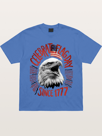 Eagle Celebrate Flag Day 1777 Gildan T-shirt