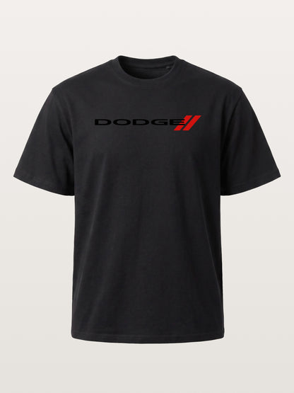 Dodge Red Strip Badge Print Gildan T-shirt