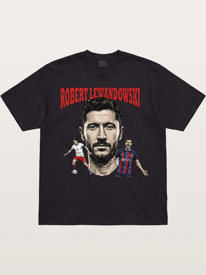 Robert Lewandowski Football Art Gildan T-shirt