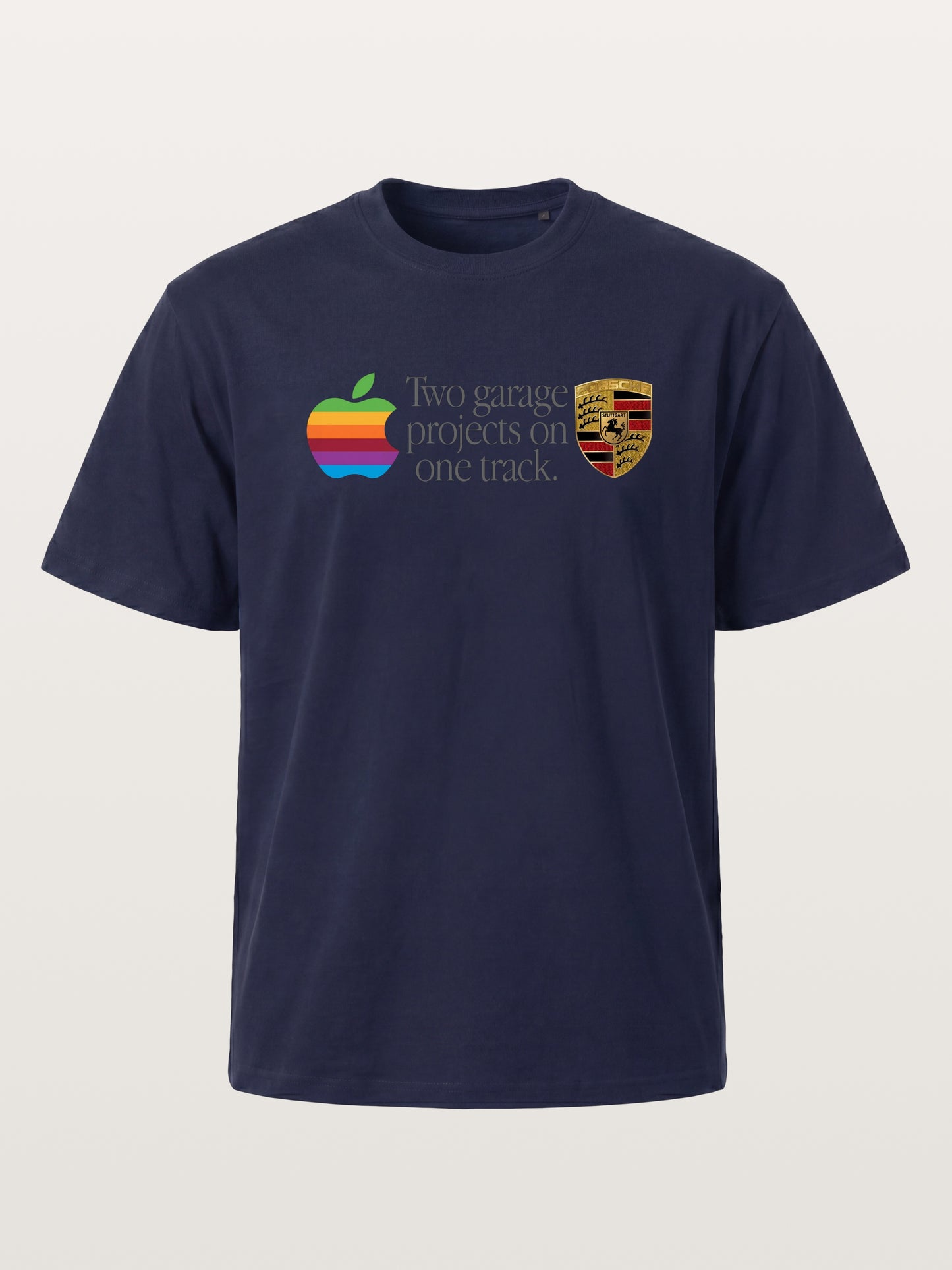 Rainbow Apple Porsche Garage Phrase Gildan T-shirt