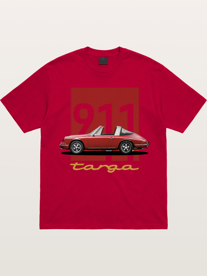 911 Targa Red Vintage Print Gildan T-shirt
