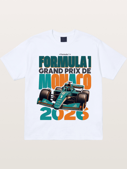 Teal Orange Monaco F1 Poster Gildan T-shirt