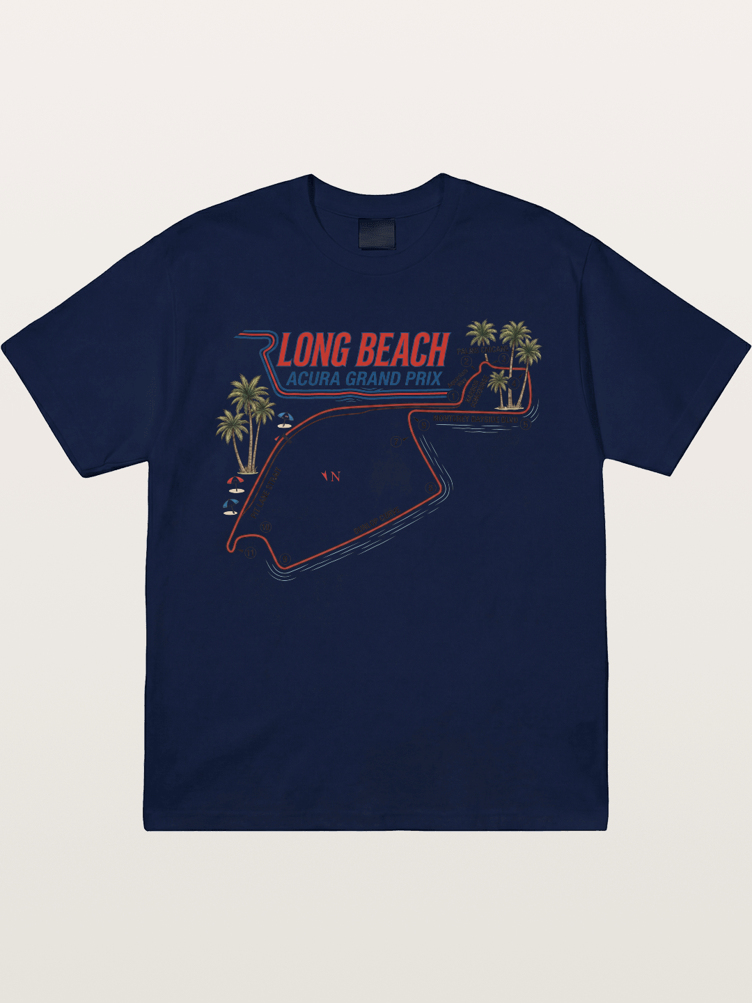 Long Beach Race Track Art Gildan T-shirt