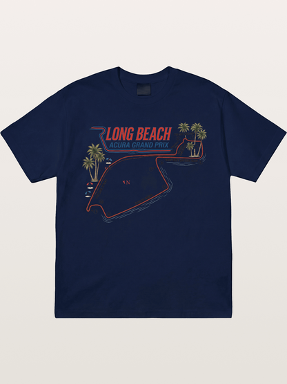 Long Beach Race Track Art Gildan T-shirt