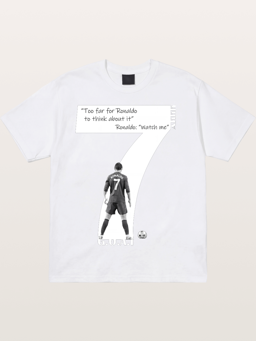 Ronaldo #7 Watch Me Quote Cotton T-shirt